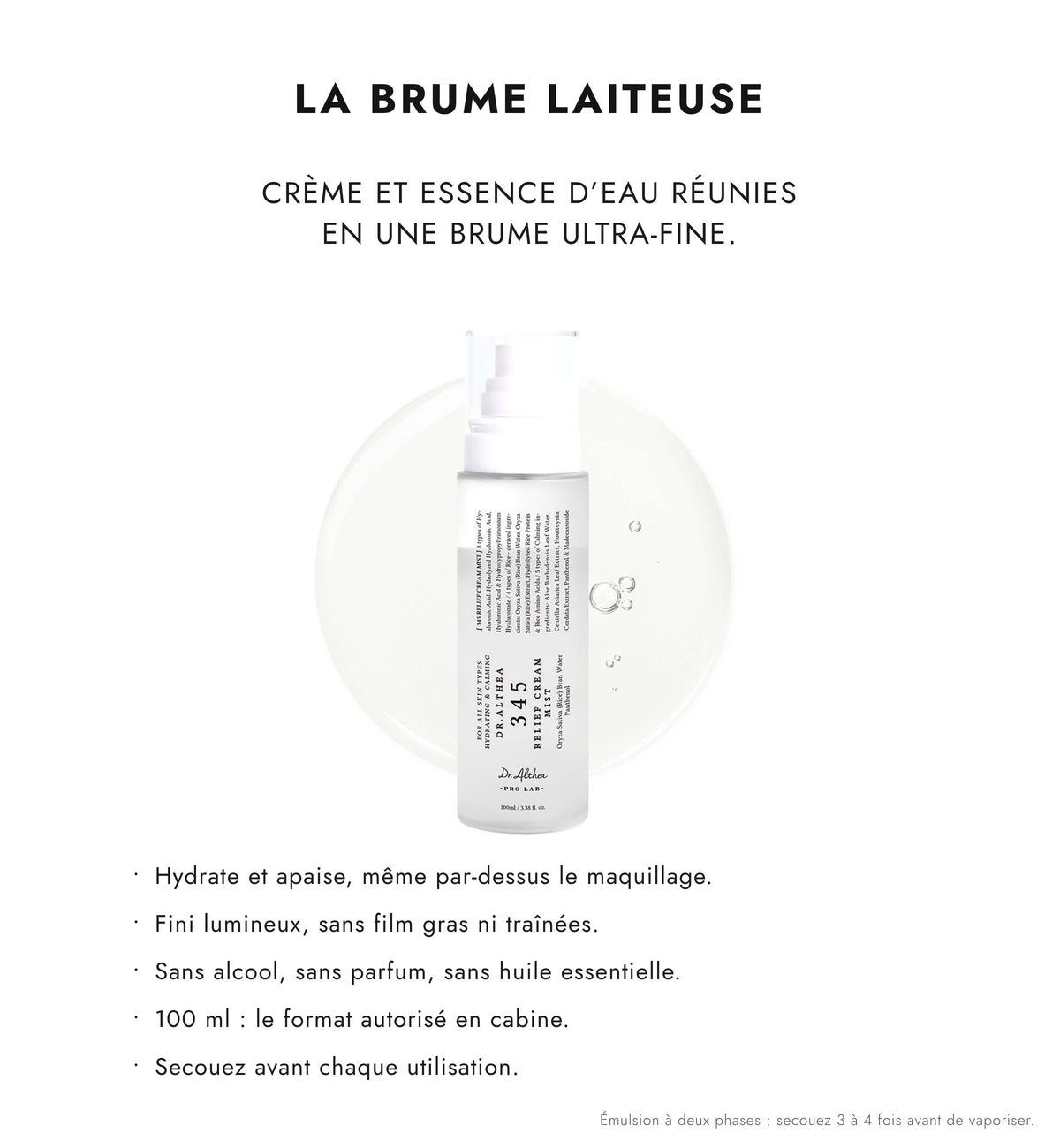 Dr. Althea 345 Relief Cream Mist 100ml — Brume apaisante