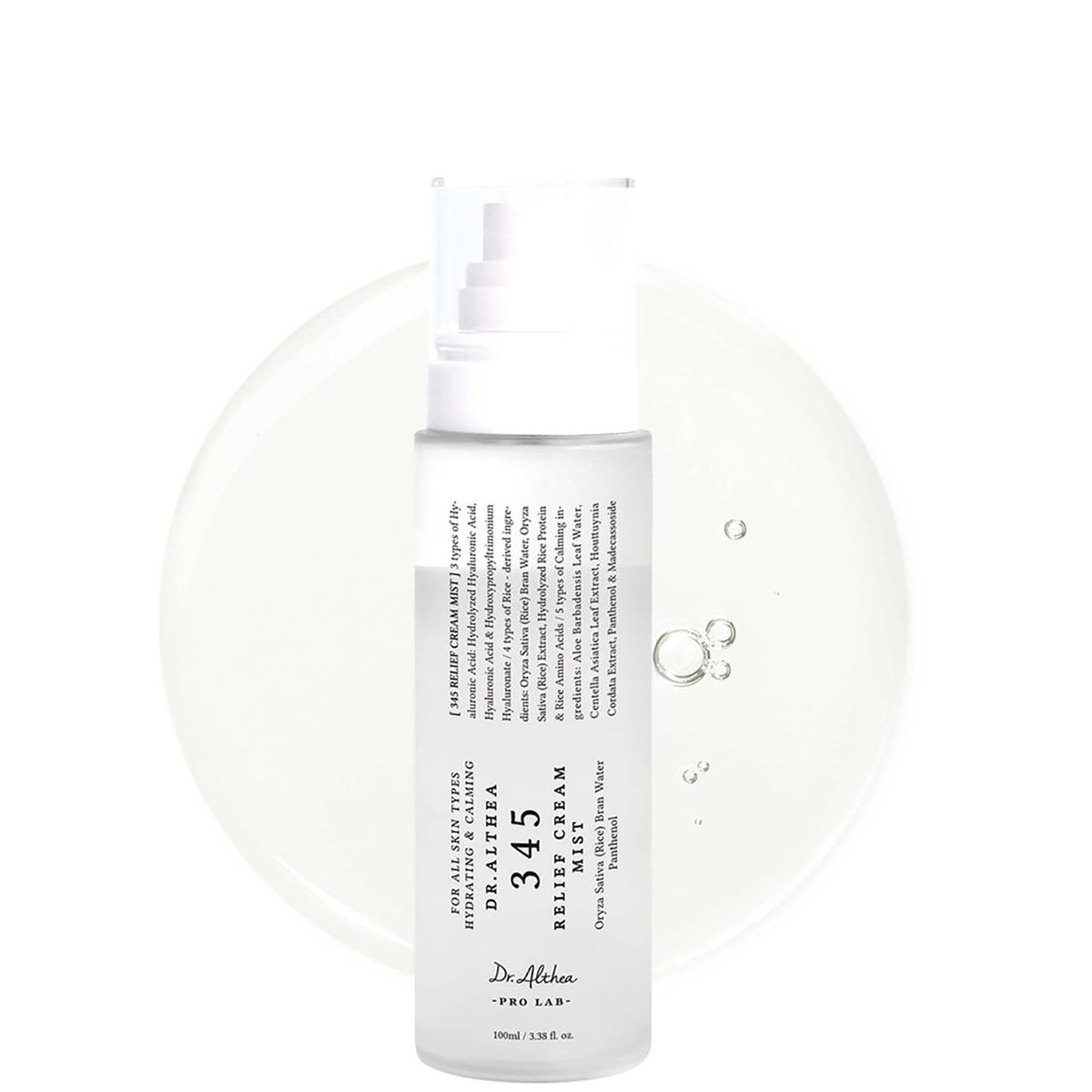 Brume 345 Relief Cream Mist 100 ml du duo Dr. Althea — flacon vaporisateur